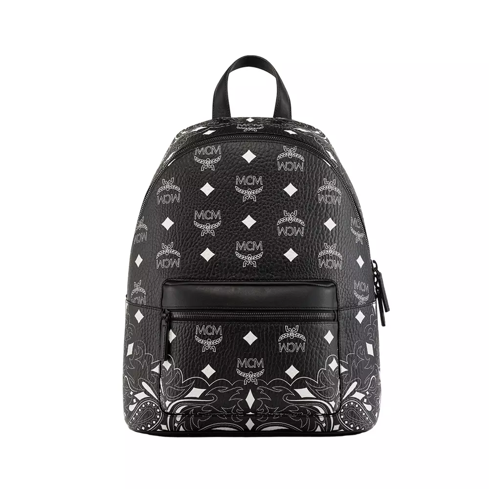 Jual Mcm Mcm Medium Stark Backpack In Bandana Visetos Black Original