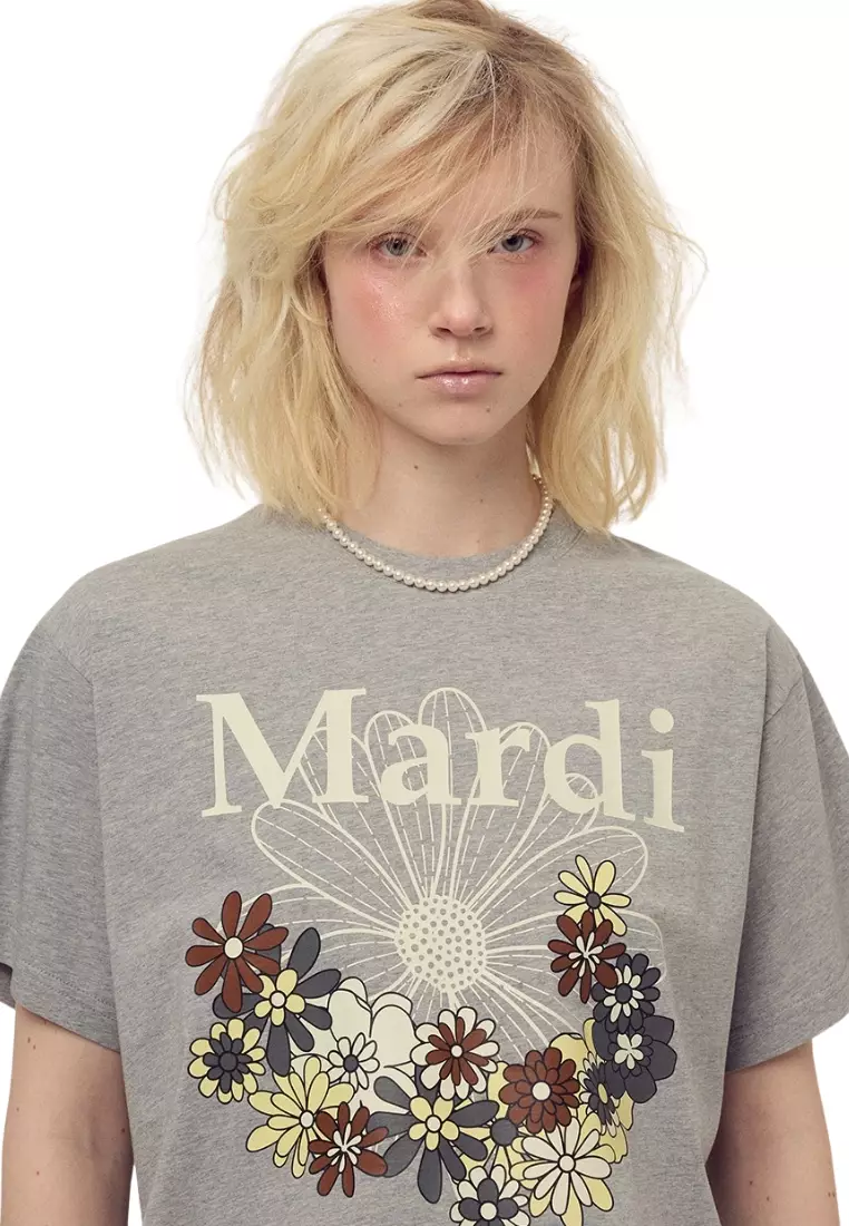 Tshirt Flowermardi Jardin - Grey Ivory