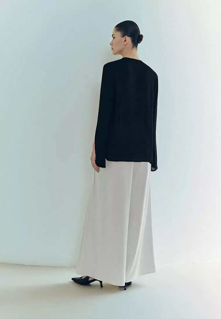 Woven Long Wide-Leg Pants