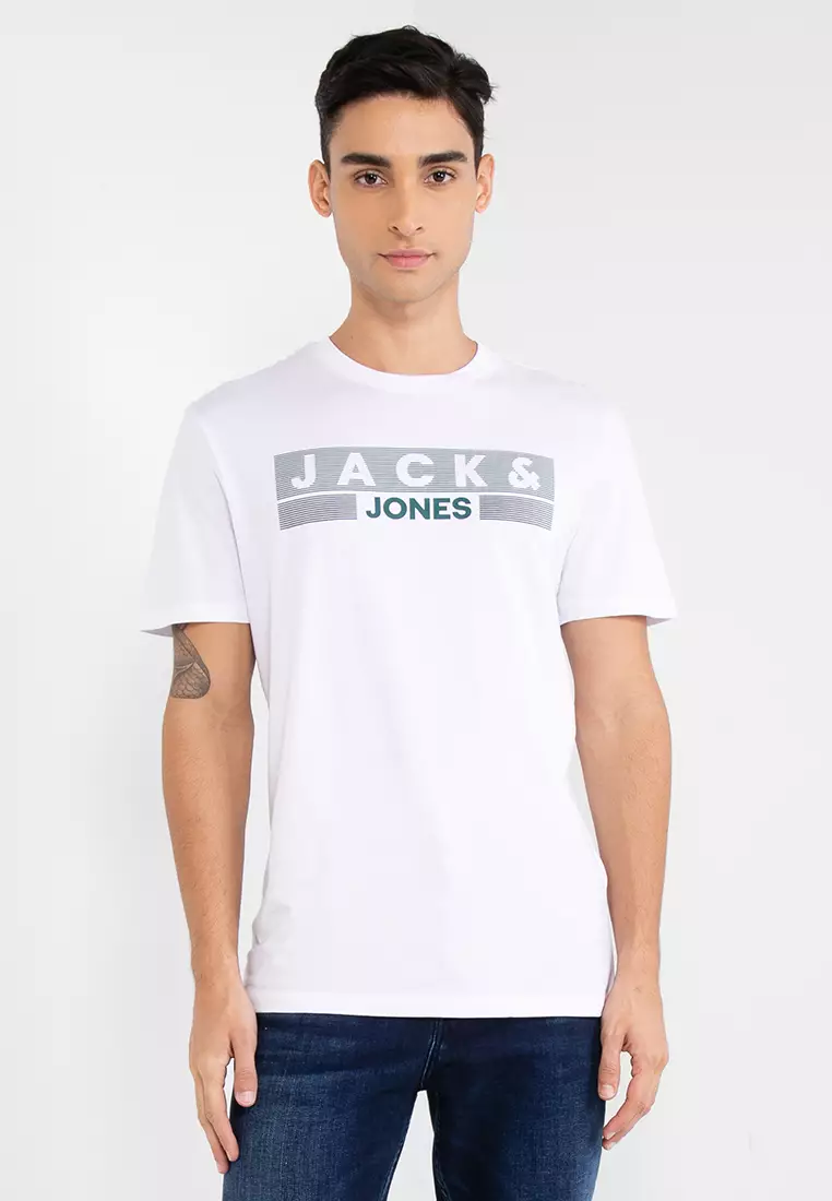 Buy Jack & Jones Corp Logo Tee Short Sleeves O-Neck 2024 Online ...