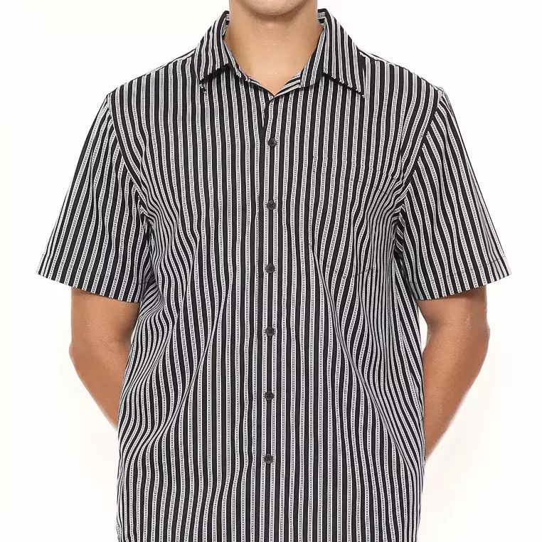 AMK Kemeja Pria Lengan Pendek SHP Junior Ss Black