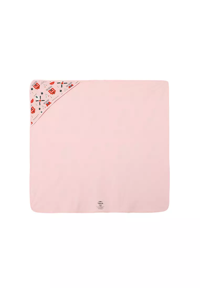 Vauva FW23 - Baby Girl Pinwheel All Over Print Cotton Blanket (Pink)