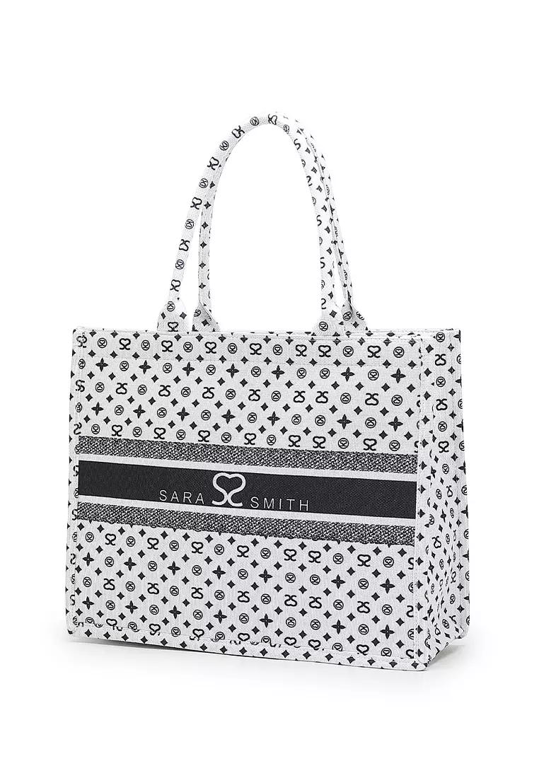 Women's Canvas Tote Bag / Shoulder Bag - White