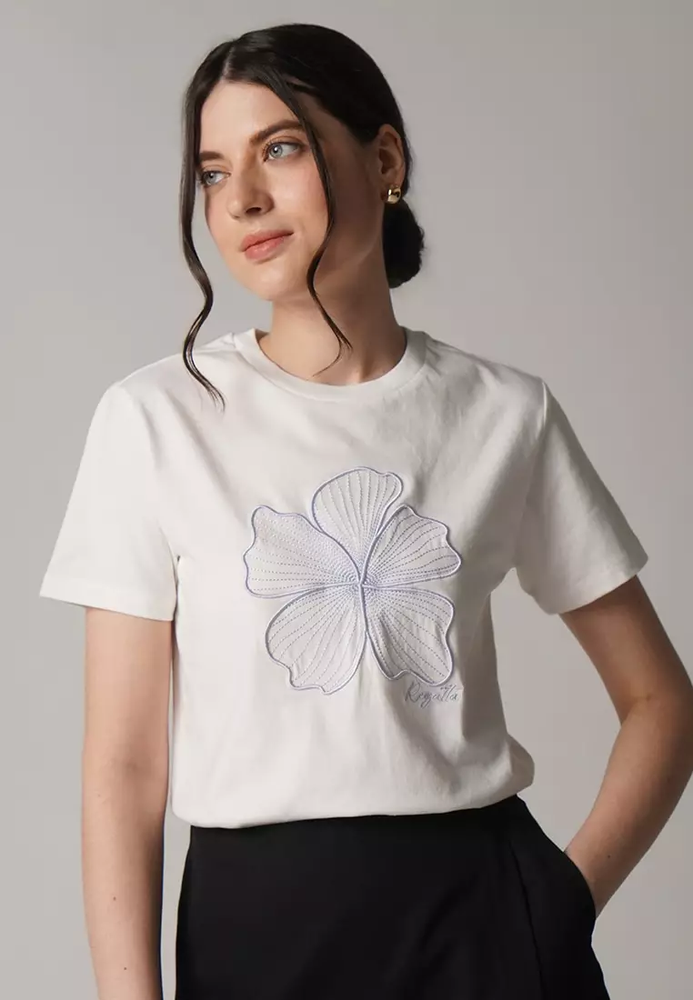 Floral Embroidered T-Shirt
