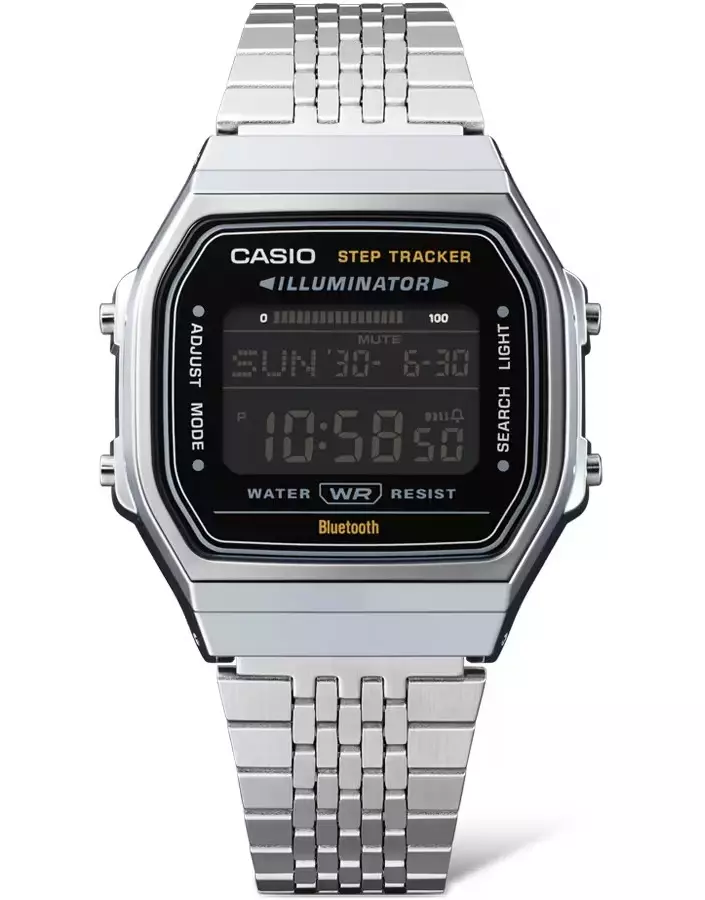 CASIO Digital Men ABL-100WE-1B Stainless steel Vintage