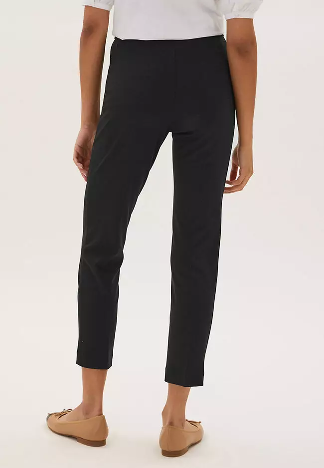 Jersey Slim Fit Ankle Grazer Trousers
