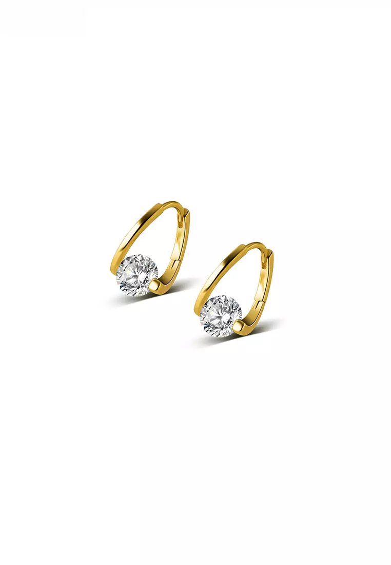 Gold on sale zircon earrings