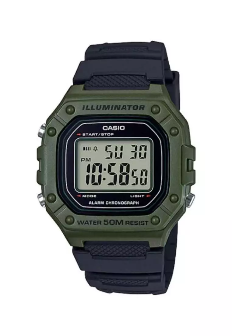 Casio watch army green sale