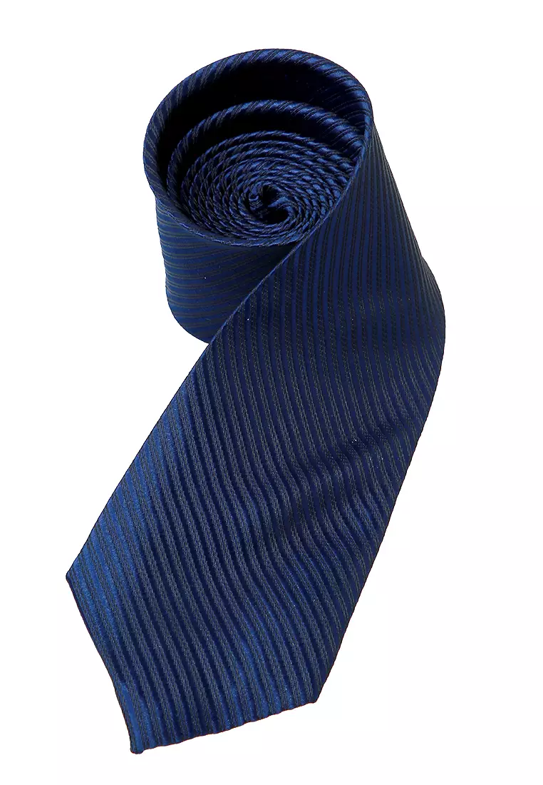 Ocean Dasi Pria Garis Man Neckwear Aksesoris Fashion Material Polyester ORIGINAL - Navy