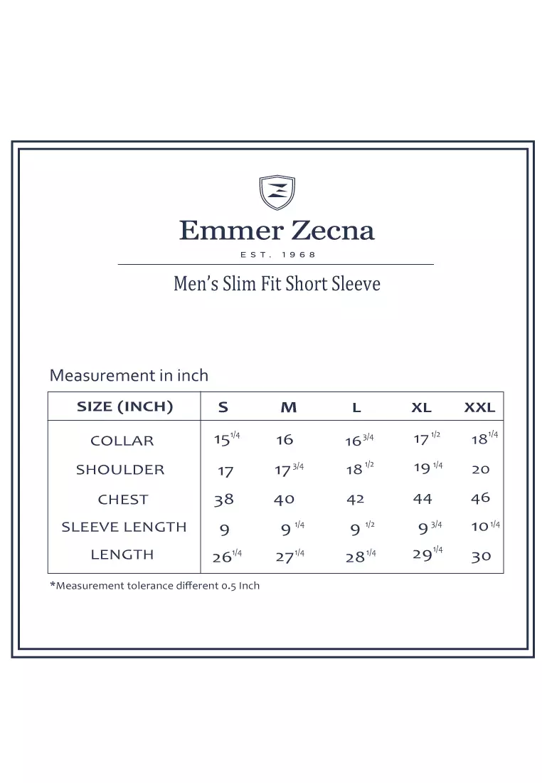 Emmer Zecna - Men’s Cotton Print Slim Fit Short Sleeve 8526N-2236