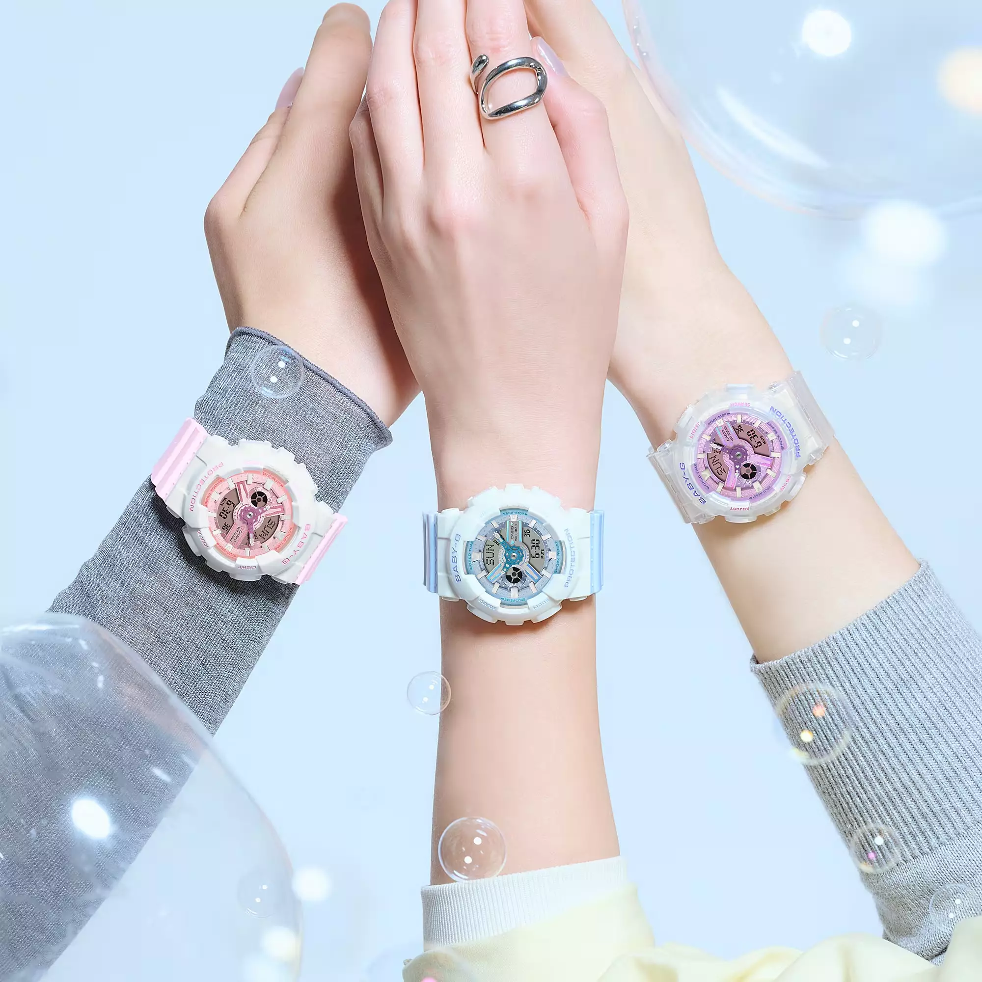 Casio BABY-G Jam Tangan Wanita dengan format Analog Digital BA-110PS-7ADR