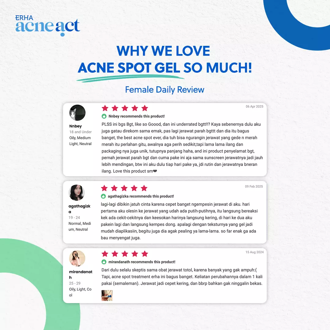 ERHA Acneact Acne Spot Gel 10g - Gel Totol Jerawat |  Acne Treatment | Salicylic Acid Niacinamide