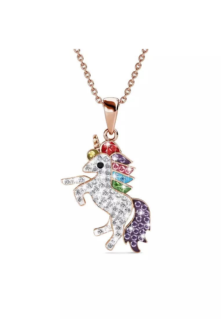 Rainbow swarovski necklace on sale