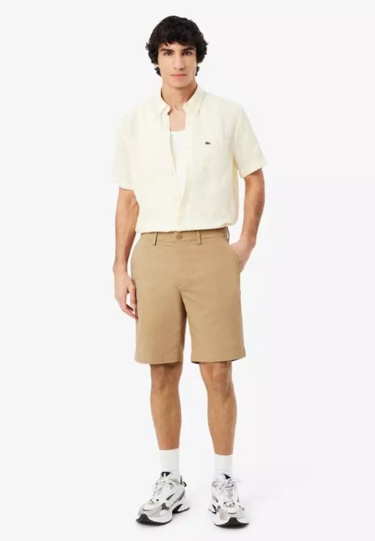 Regular Fit Stretch Cotton Chino Bermuda Shorts