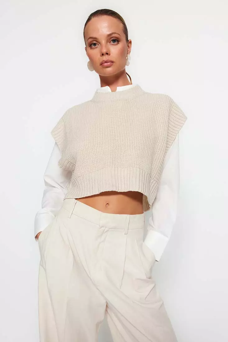 Crop Sweater Knitwear Sweater