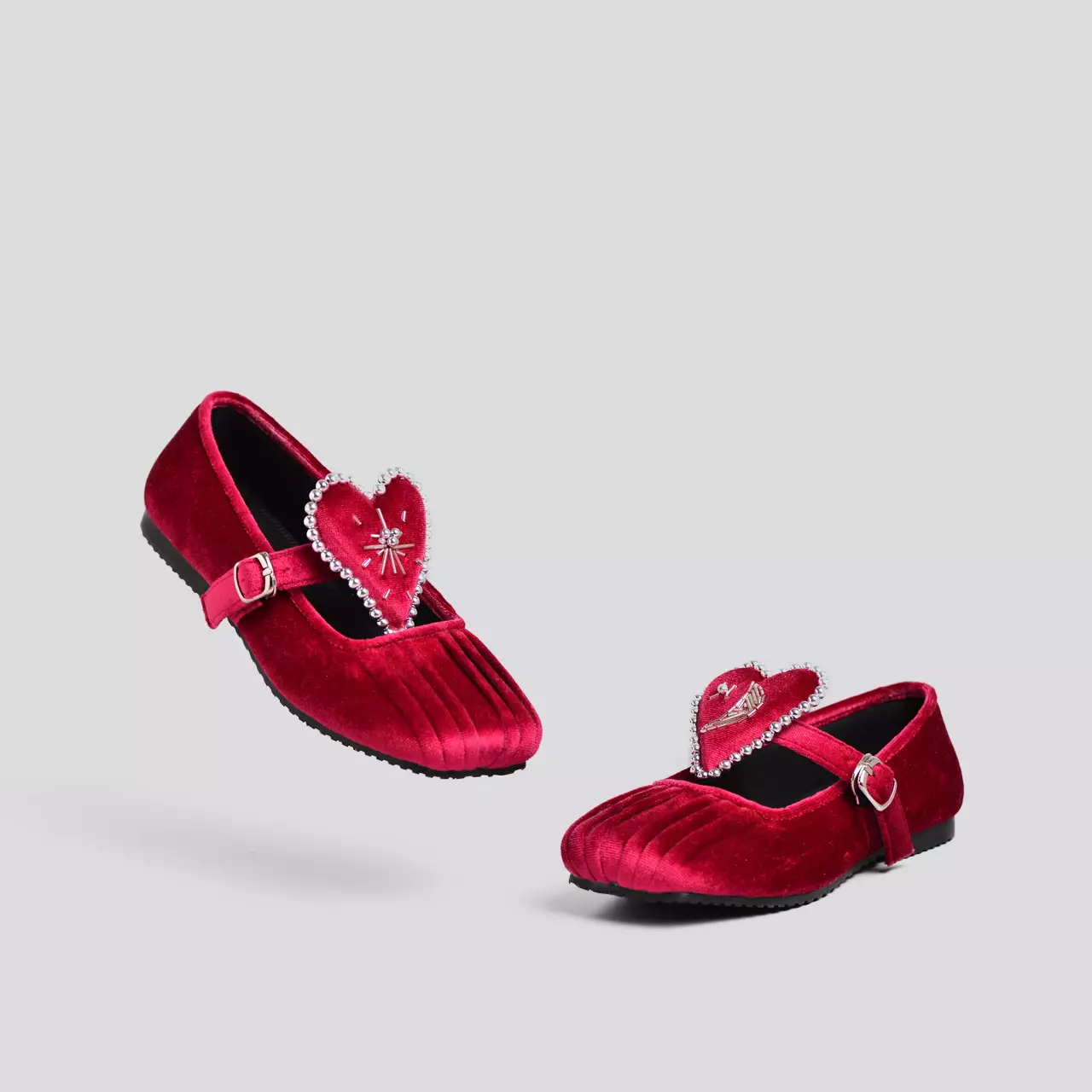 Atwana Flat Shoes Maroon