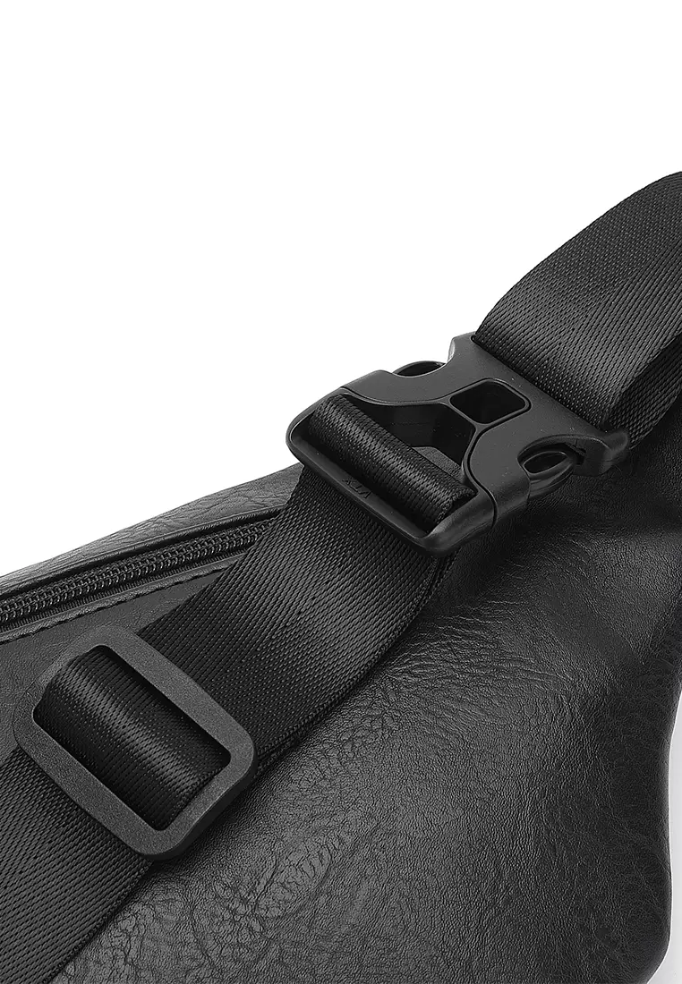Men's Waist Bag / Belt Bag / Chest Bag - Black