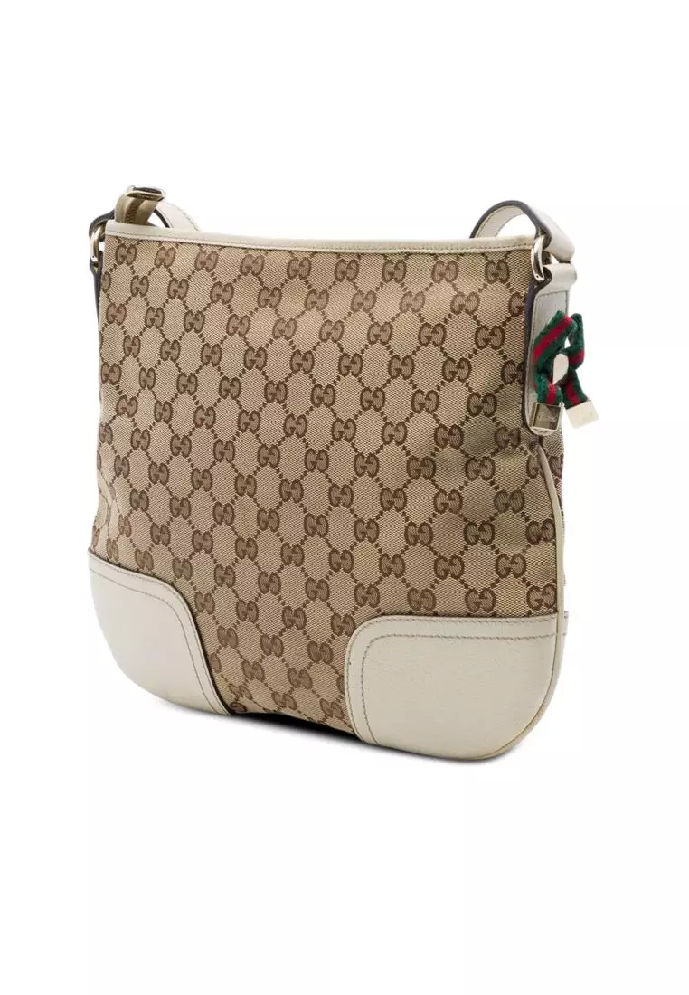 Pre-Loved Gucci Gg Canvas Web Princy Crossbody