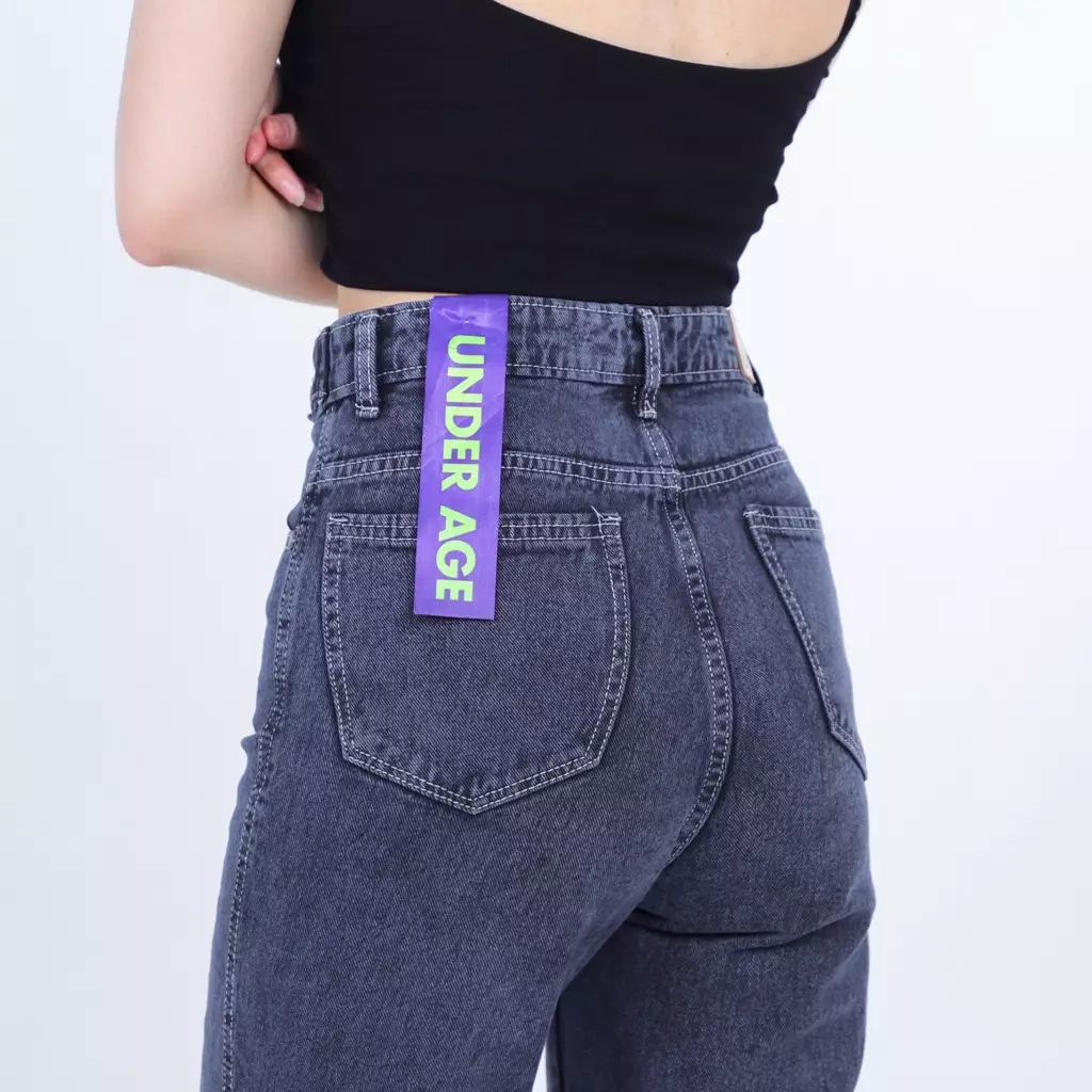 Highwaist Adjustable Baggy Jeans 444 UNDER AGE
