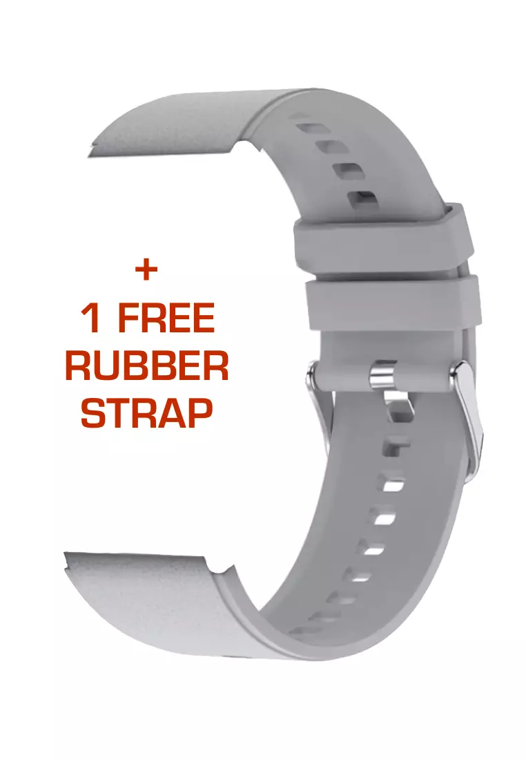 SmartWatch with Stainless Steel Bracelet + 1 Free Rubber Strap