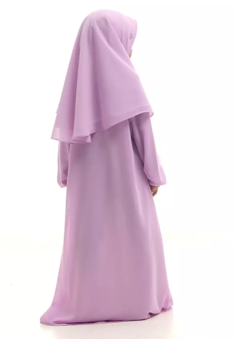 Rabbani - Setelan Gamis Dress Muslim Anak Bani Batuta Khimar Biscotti Exclusive - Purple Lilac