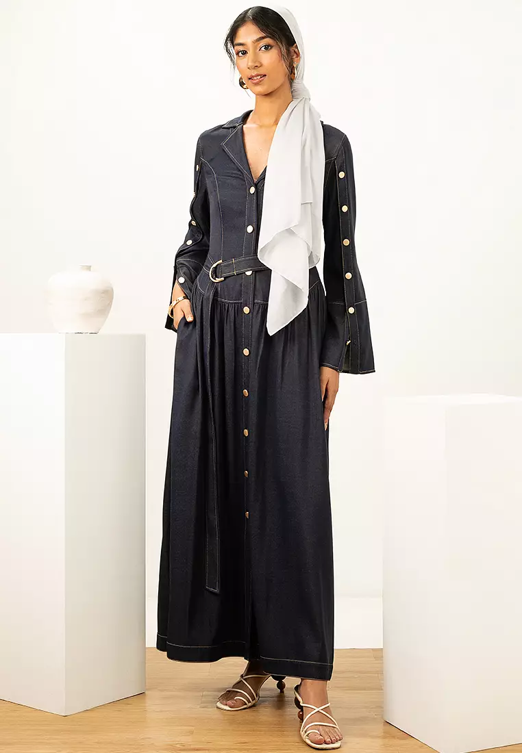 Rita Buttoned Denim Dress