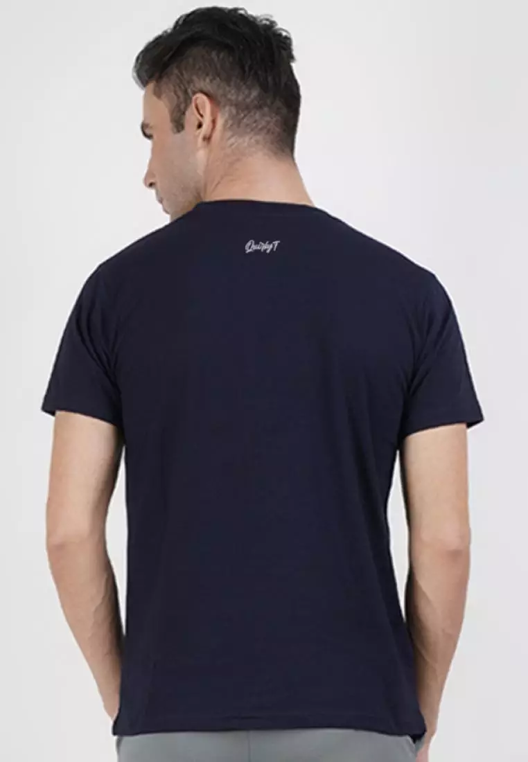 Born to Ride Navy Blue Cotton Short Sleeve Crew Neck Relaxed Tee