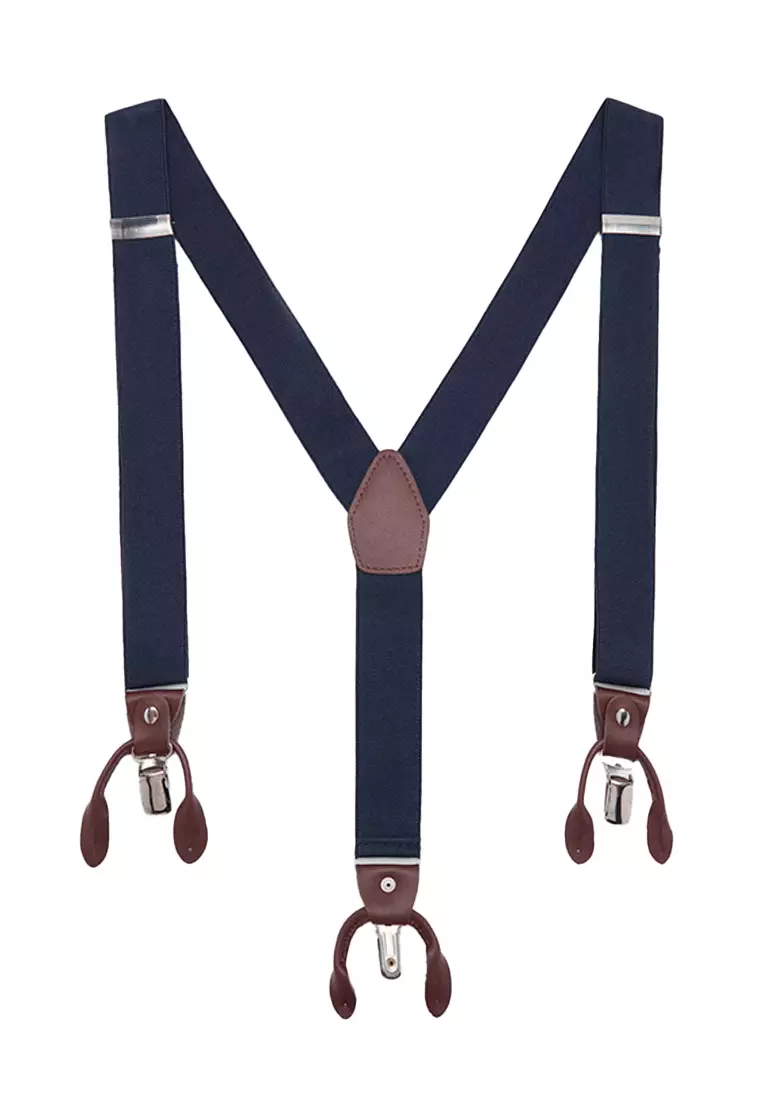 Buy MANGO Man Adjustable Elastic Straps With Leather Details 2025 ...