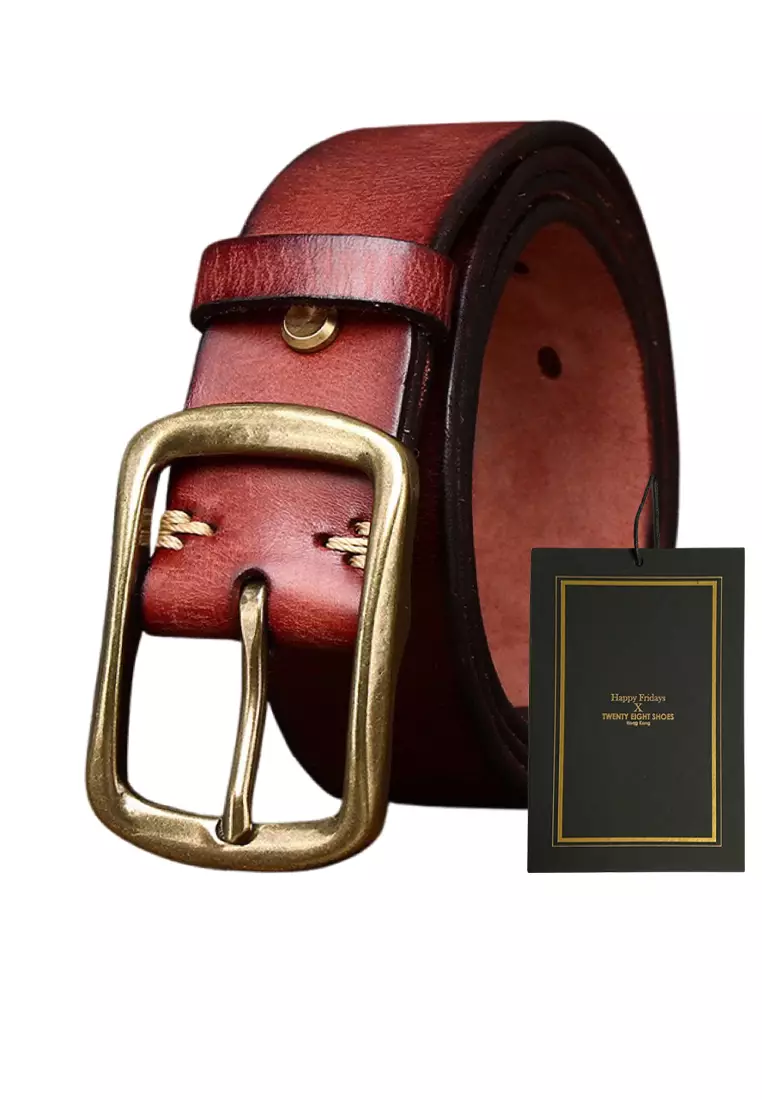 3.8CM Fashion Male High Quality Genuine Leather Belt Luxury Designer Belts  Men New Copper Buckle