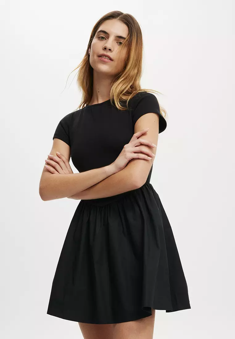 Romee Short Sleeves Mini Dress