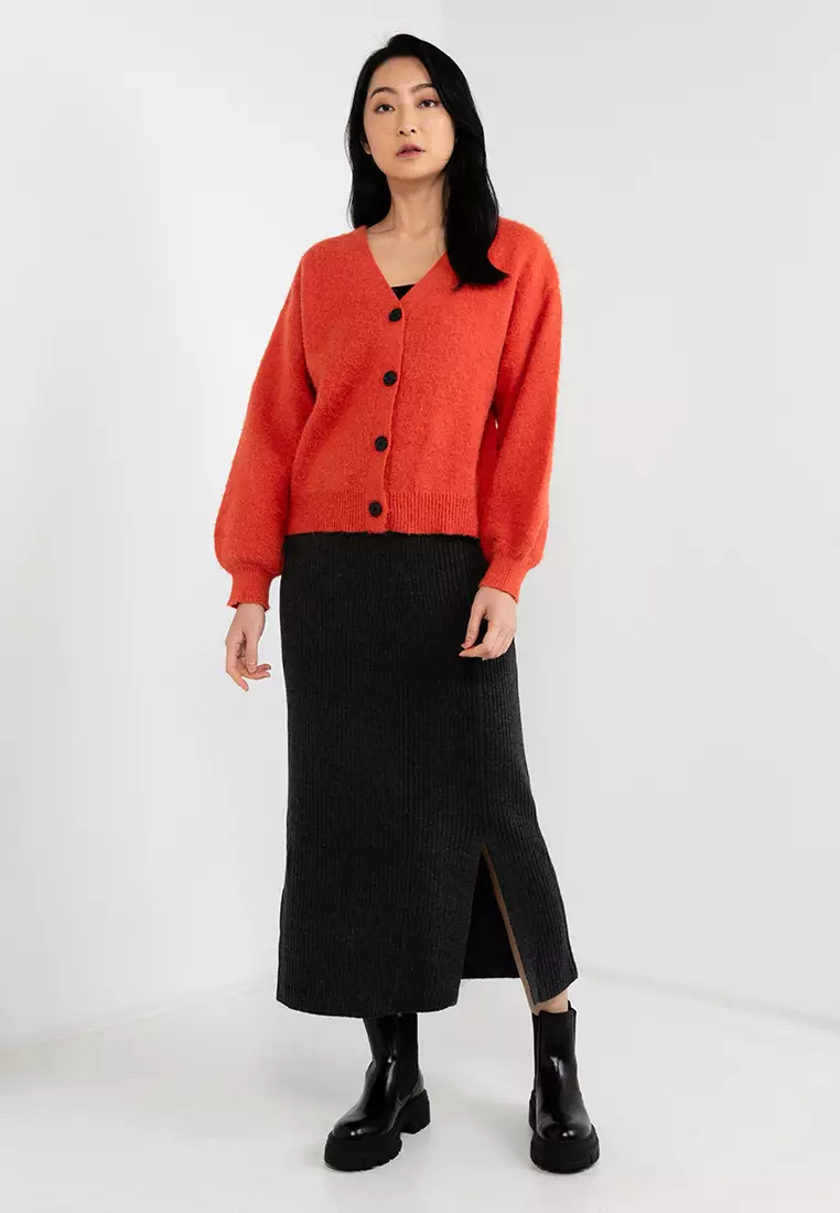 Womens black shaggy cardigan clearance