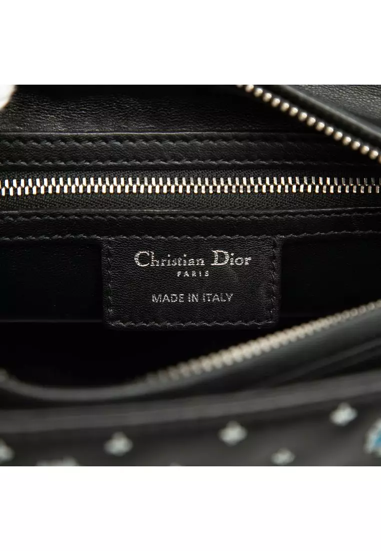 Pre-Loved Dior Medium Calfskin Embroidered Flower Lady Dior