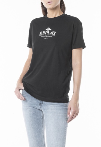 REPLAY black REPLAY FINE QUALITY PROJECTS crewneck t-shirt 5AA02AADBA59D3GS_1