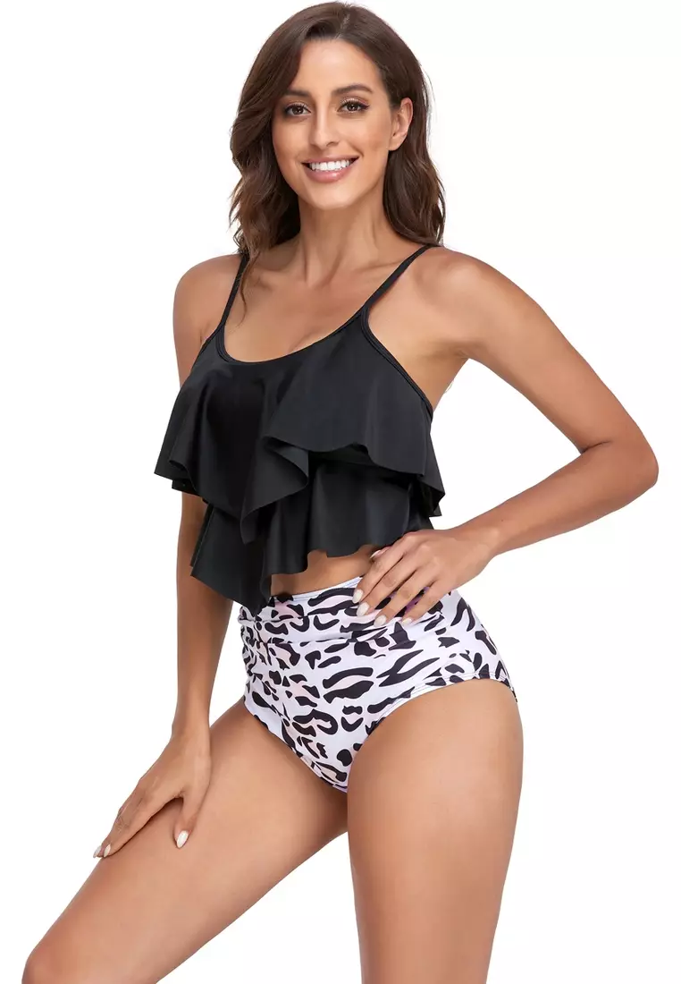 Buy Its Me (2PCS) Ruffled High Waist Bikini Swimsuit 2023 Online | ZALORA  Singapore