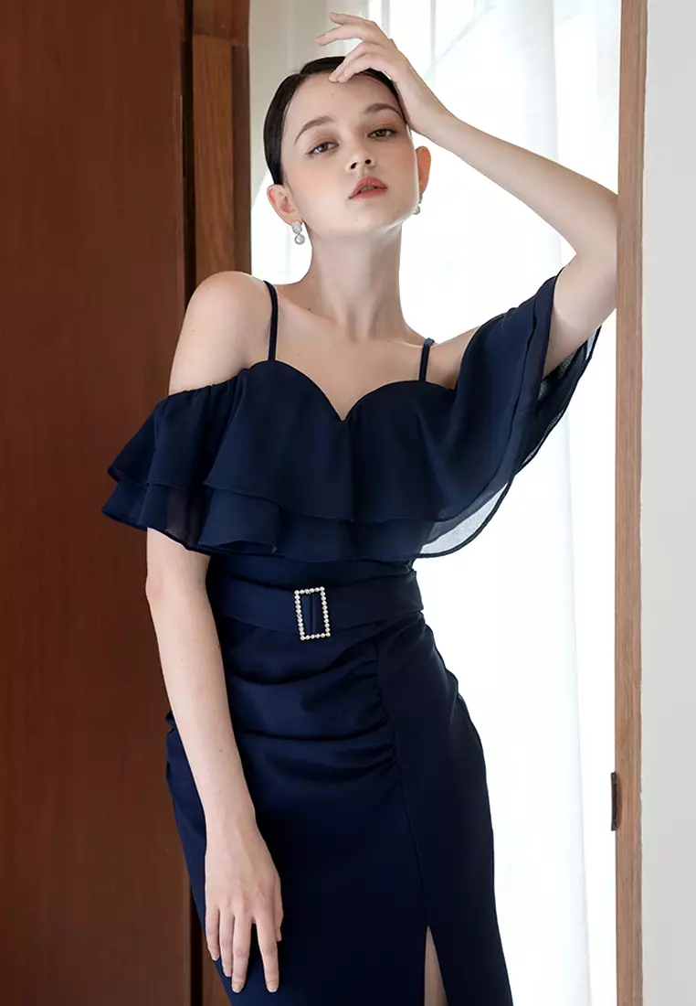 Bebe butterfly deals evening gown