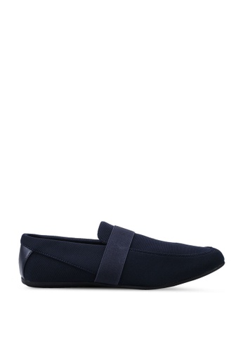 UniqTee 藍色 Classic Textile Loafers with Strap 8A318SH8D14047GS_1