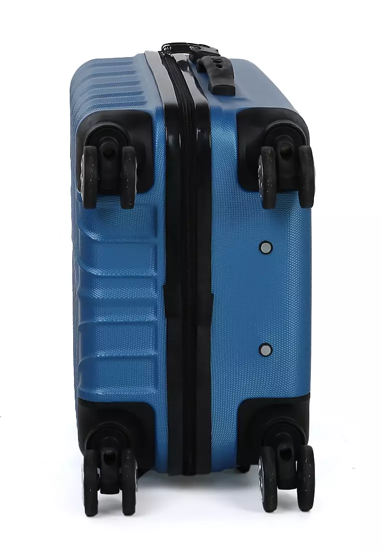 Carlton Tas Koper Hardcase Unisex Size 20Inch Suitcase Combination Lock Large Compartment Material ABS+PVC Coated ORIGINAL - Blue