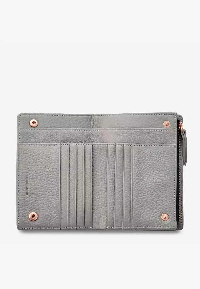 Status Anxiety Insurgency Leather Wallet - Light Grey