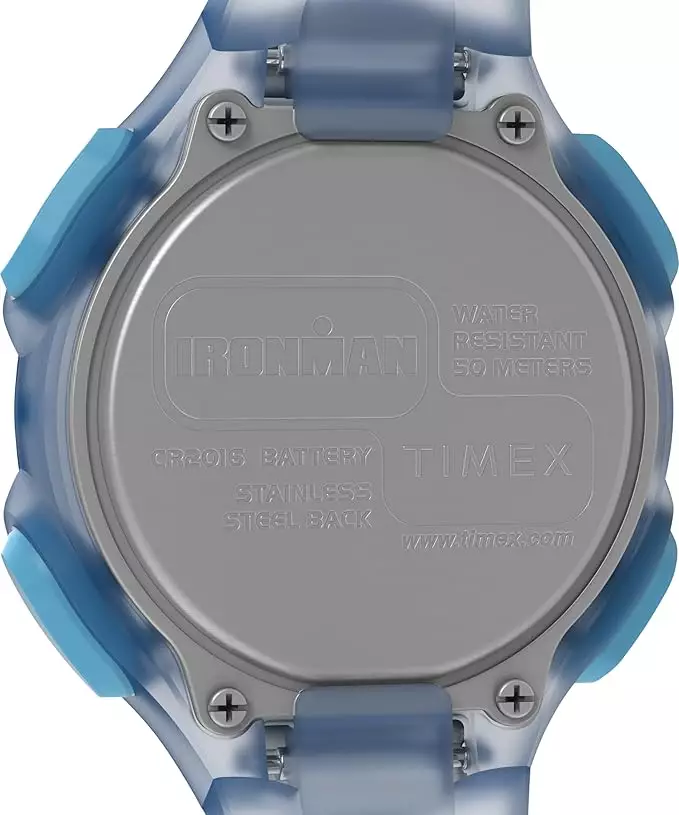 Jam Tangan Wanita Timex Ironman Essential Digital Dial Blue Resin Strap TW5M65800NN Original