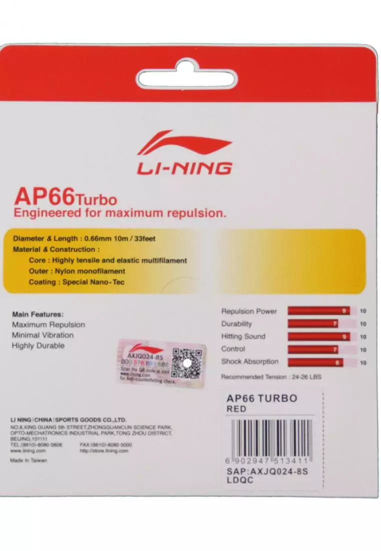 Li-Ning Badminton String AP66 Turbo - AXJQ024-8
