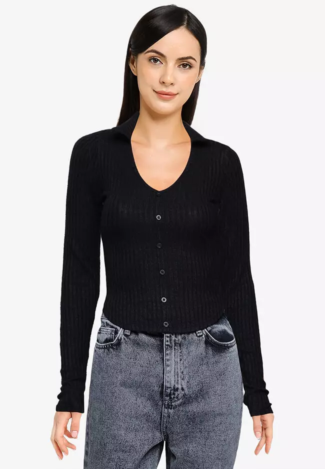 Hollister button hotsell up sweater