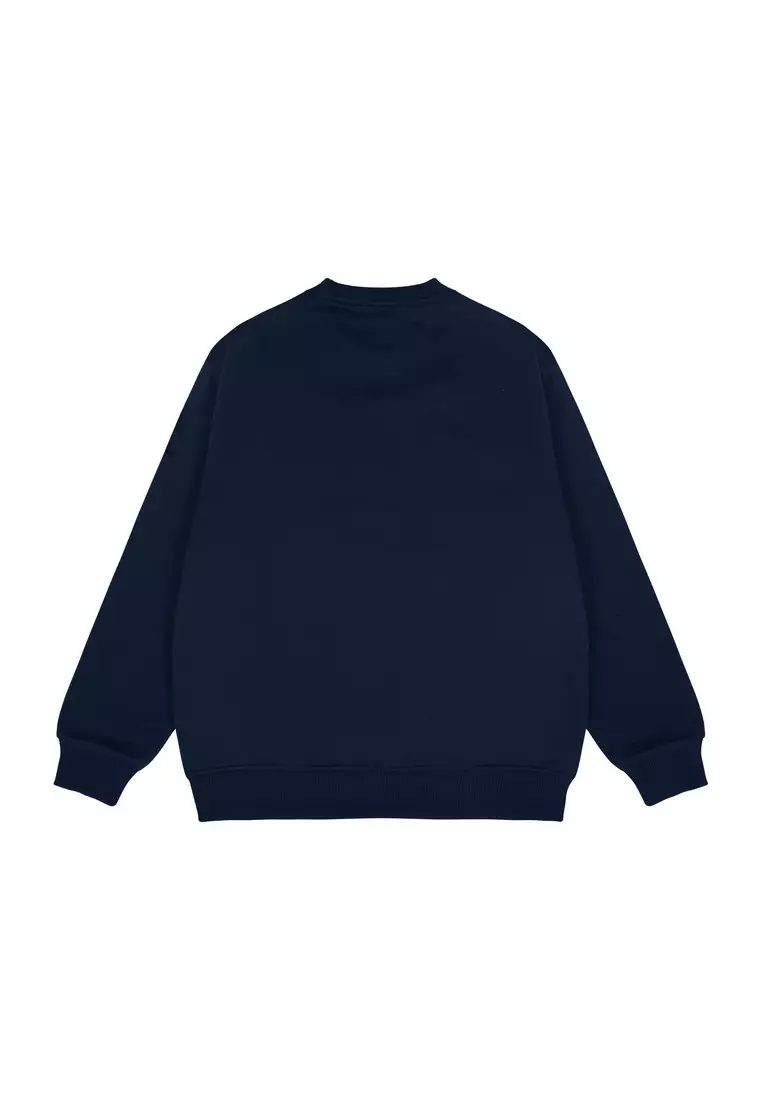 3Second Men's Jacket Crewneck Sweatshirt Regular Fit Fleece Threescnd Curved OL-C080425