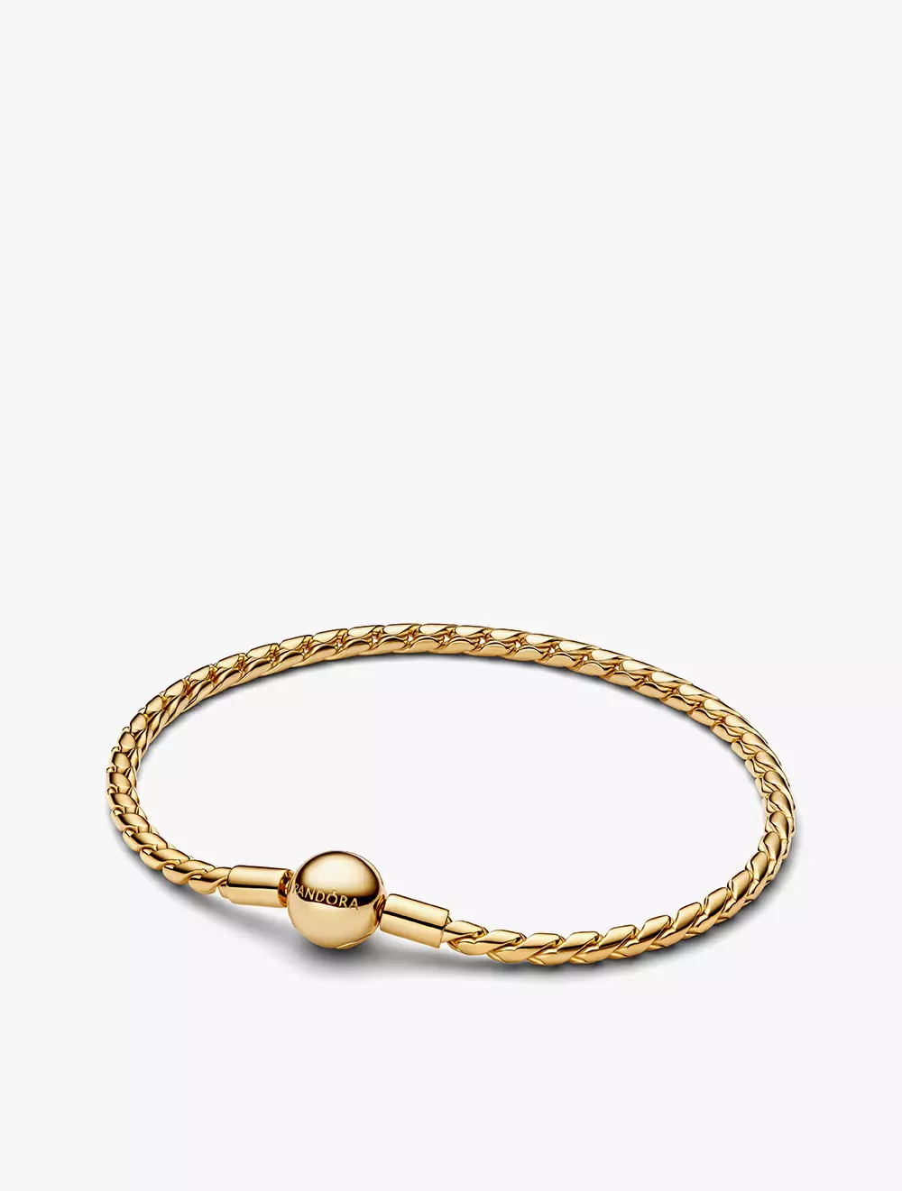 Round Clasp Wing Chain Bracelet, 14k gold plating 18