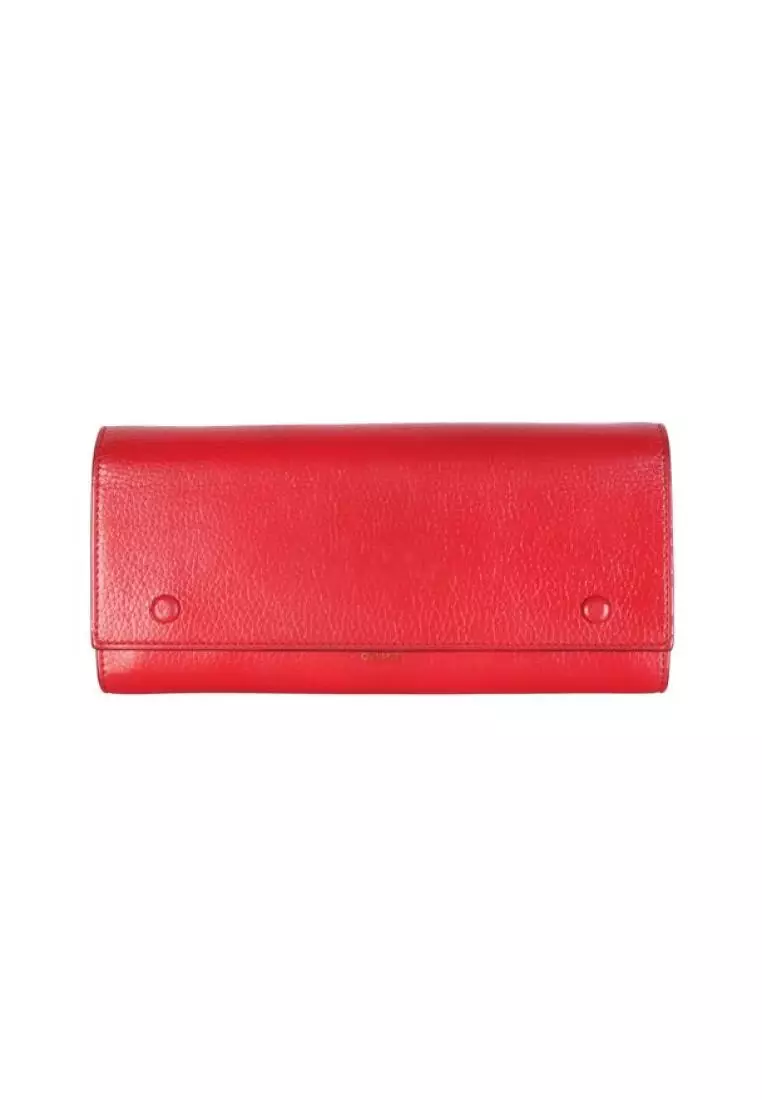 Celine large outlet flap wallet