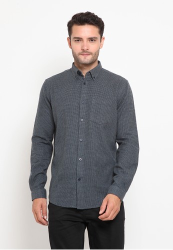 Jual A D Ms 1371 Blue Flanel Shirt Original Zalora Indonesia