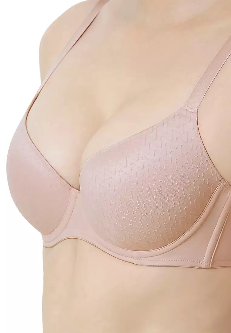 Simply Everyday Chic Wired 3/4 Cup Padded Bra for Women- Soft Mauve