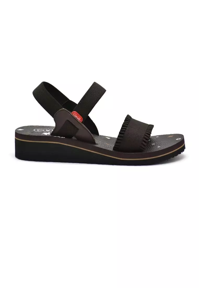 Carvil Sandal Wanita Melista-TB Black/Brown