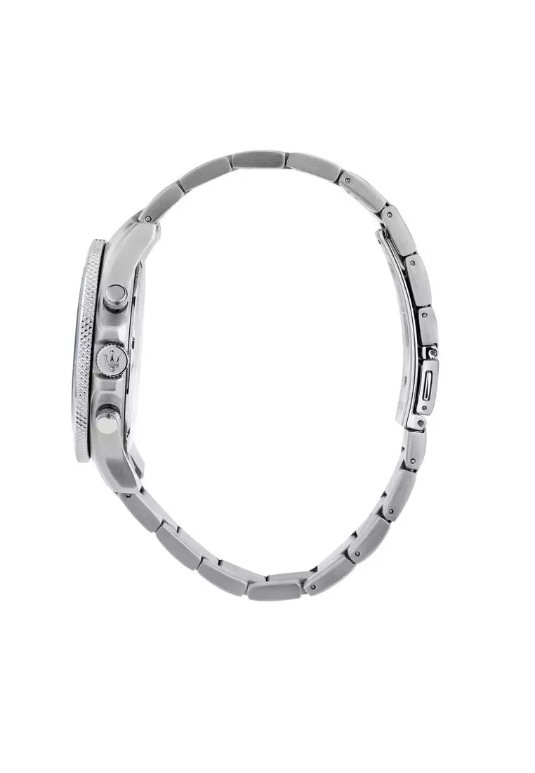 【2年保養】瑪莎拉蒂Competizione 43mm 男士石英腕錶 Luminous Dial Hands R8873600002 Japan Movement