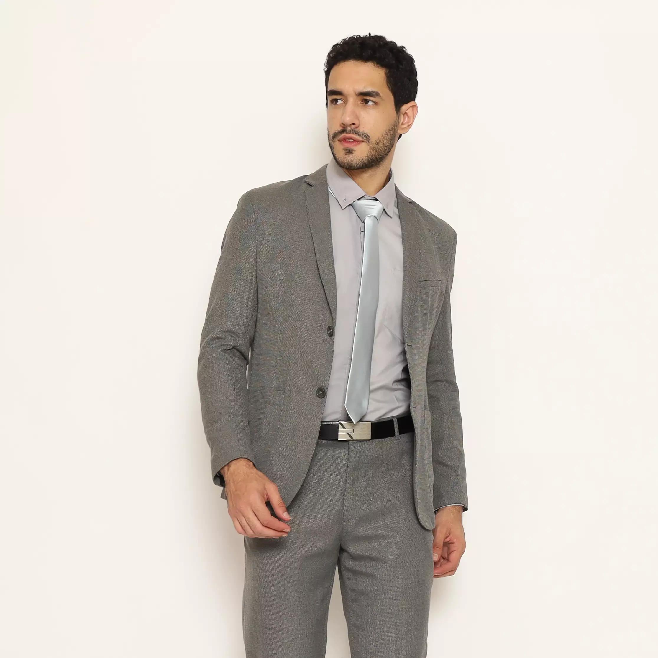 Schoeller Jas Cabrillio 2 Kancing Warna Abu-Abu Coklat Formal