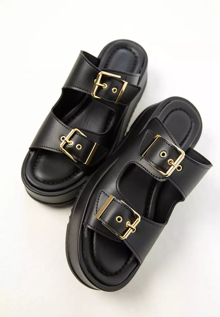 Women's Black Slippers 20251